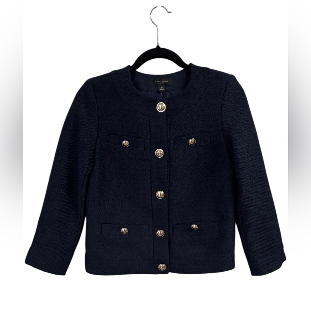 Ann Taylor Navy Blue blazer Size 00 petite​